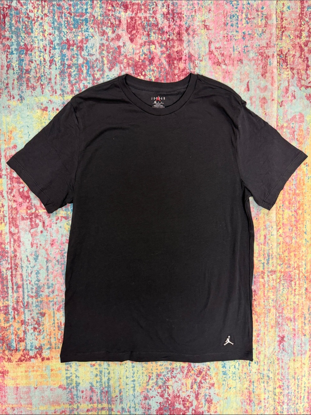 Jordan Black Short-Sleeve Crewneck Tee with Small Jumpman Logo